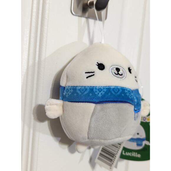 Squishmallow Lucille the Seal 4-inch Plush Christmas Ornament, S4 #162-3 - Picture 3 of 7
